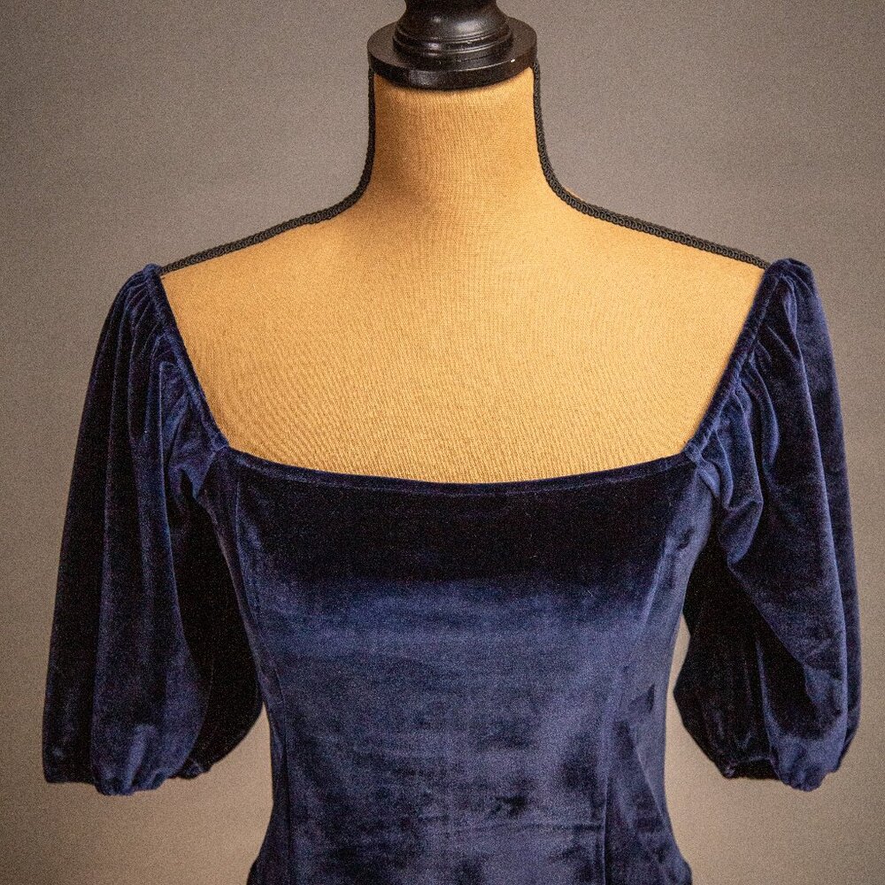 Abercrombie & Fitch Blue Velvet Top
